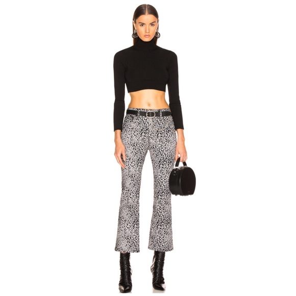 rag & bone Pants - Rag & Bone Cheetah Crop Flare Pants
